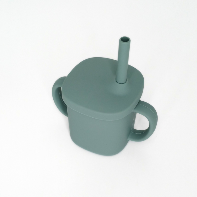 Cana cu pai si capac din silicon, Coccorito, Mint