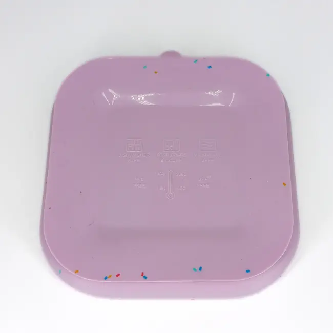 Farfurie patrata din silicon compartimentata, Coccorito, Lila