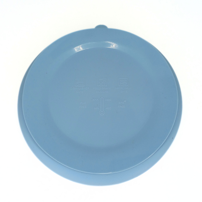 Farfurie rotunda din silicon compartimentata, Coccorito, Blue