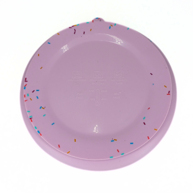 Farfurie rotunda din silicon compartimentata, Coccorito, Lila