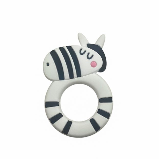 Jucarie pentru dentitie din silicon, Coccorito, Zebra