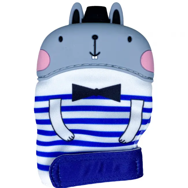 Manusa pentru dentitie din silicon - iepuras gri