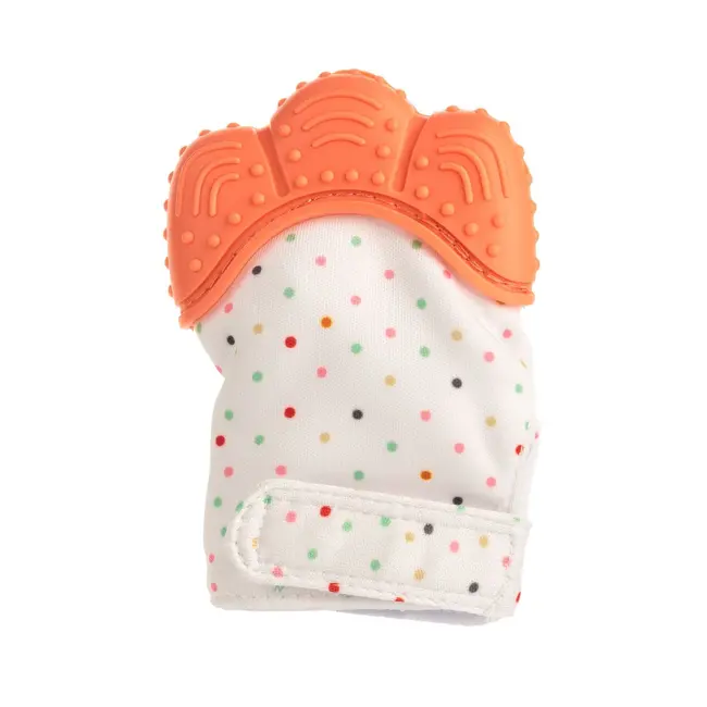 Manusa pentru dentitie din silicon, Coccorito, Orange