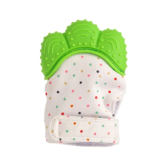 Manusa pentru dentitie din silicon, Coccorito, Verde