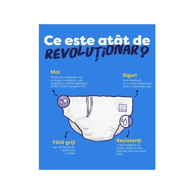 Scutec pentru inot refolosibil, Bambino Mio, 2-3 ani, Stretch