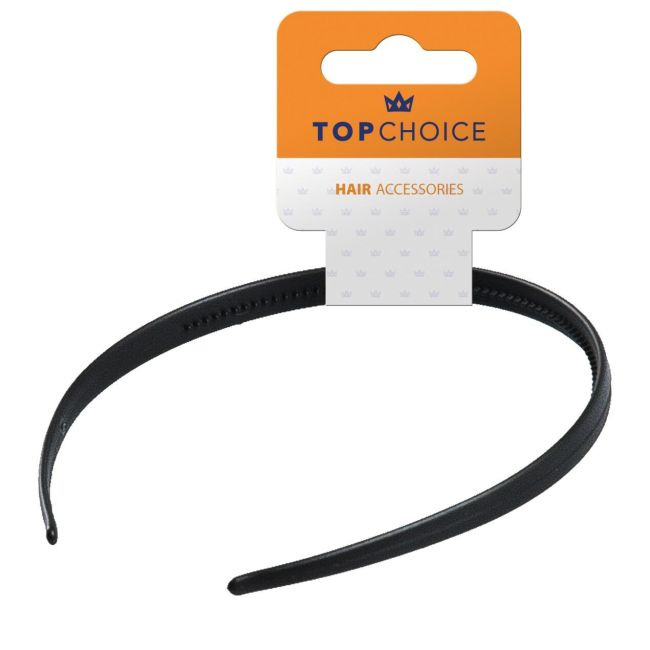 Cordeluta neagra din ABS, cu pieptan pentru fixare, Top Choice, 27697