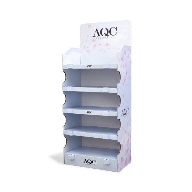 Display mare din carton, alb, pentru produse Aquarius Fragrances, 306004D
