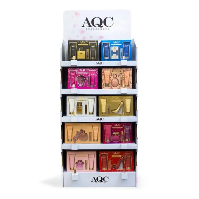 Display mare din carton, alb, pentru produse Aquarius Fragrances, 306004D