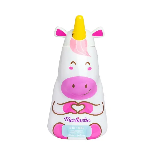 Gel de duș și șampon 2 &icirc;n1 Little Unicorn, Martinelia, 91029, 414ml