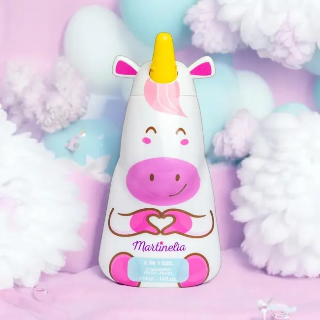 Gel de duș și șampon 2 &icirc;n1 Little Unicorn, Martinelia, 91029, 414ml