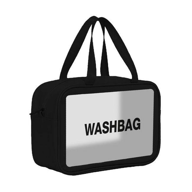Gentuta cosmetica impermeabila, unisex, WashBag Top Choice 99328, negru