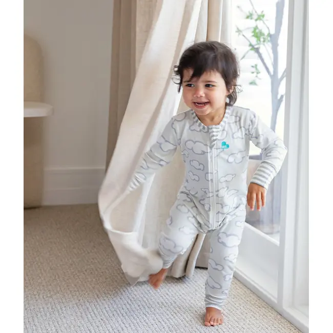 Love to Dream, Salopeta din bumbac cu fermoar, 3-6 luni, Daydream Grey