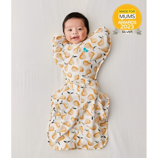 Love to Dream, sac de dormit pentru infasat Swaddle Up, 2.2-3.8kg, 1 TOG, Pear Print Olive