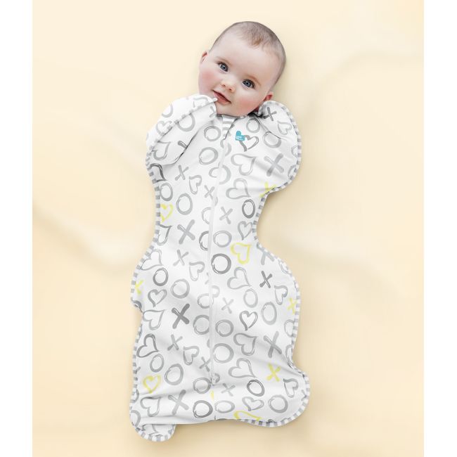 Love to Dream, sac de dormit pentru infasat Swaddle Up din bambus, 3.5-6kg, 0.2 TOG, White Kisses