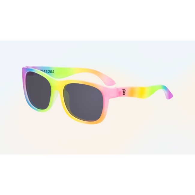 Ochelari de soare copii, ultraflexibili,  Babiators, Curcubeu, lentile fumurii, 0-2 ani