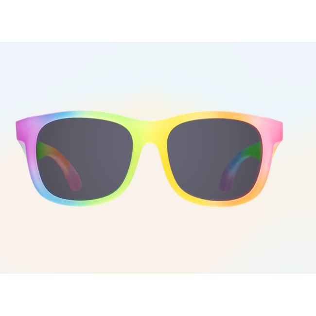 Ochelari de soare copii, ultraflexibili,  Babiators, Curcubeu, lentile fumurii, 0-2 ani
