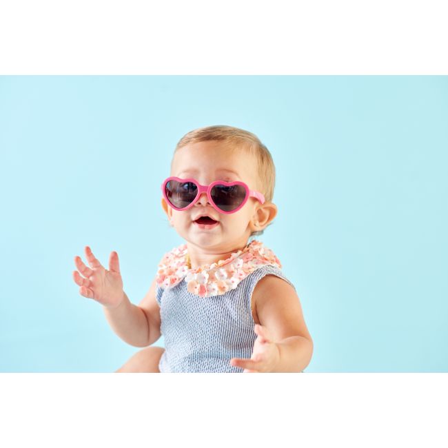 Ochelari de soare copii, ultraflexibili,  Babiators, Paparazzi Pink, lentile fumurii, 0-2 ani