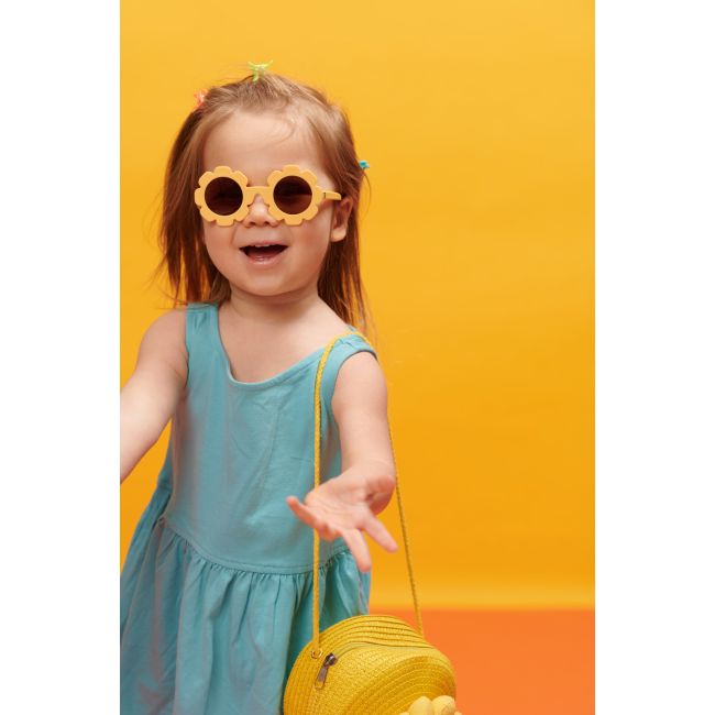 Ochelari de soare copii, ultraflexibili,  Babiators, Sweet Sunflower, lentile amber, 3-5 ani