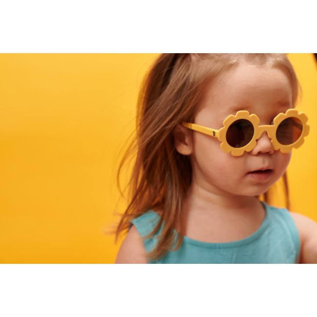Ochelari de soare copii, ultraflexibili,  Babiators, Sweet Sunflower, lentile amber, 3-5 ani