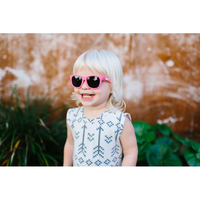 Ochelari de soare copii, ultraflexibili,  Babiators, Think Pink, lentile fumurii, 0-2 ani