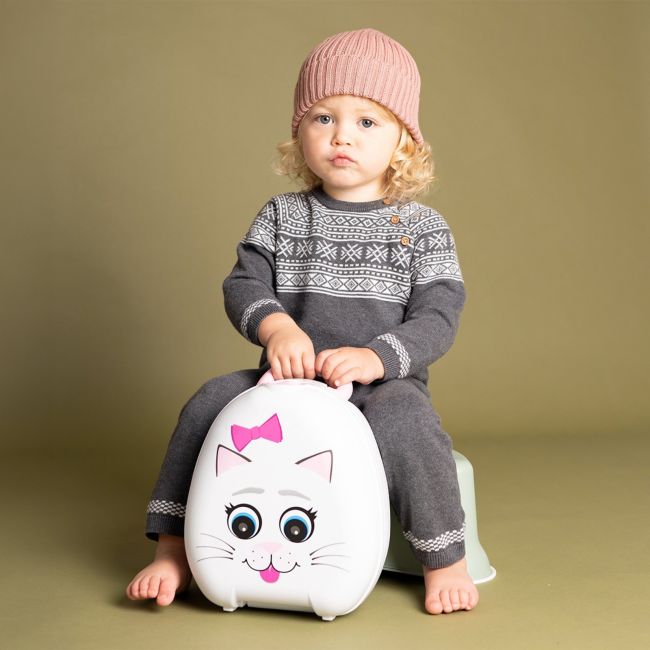 Olita portabila cu capac si maner My Carry Potty, Pisica