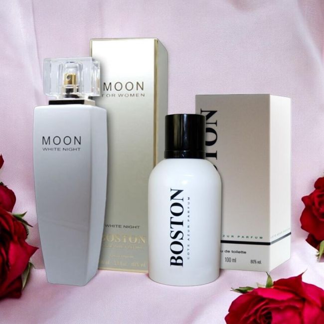 Pachet El si Ea - Apa de Parfum si toaleta Cote d'Azur Boston Moon White Night, 200 ml