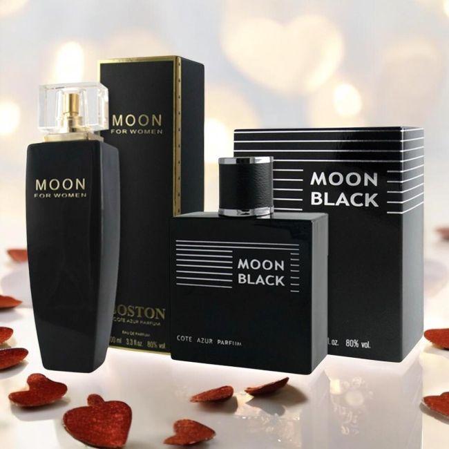 Pachet El si ea Apa de toaleta si parfum Moon black, Cote D´Azur, 200 ml