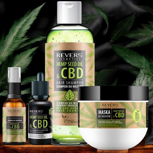 Pachet ingrijire par cu ulei natural de canepa CBD, Revers