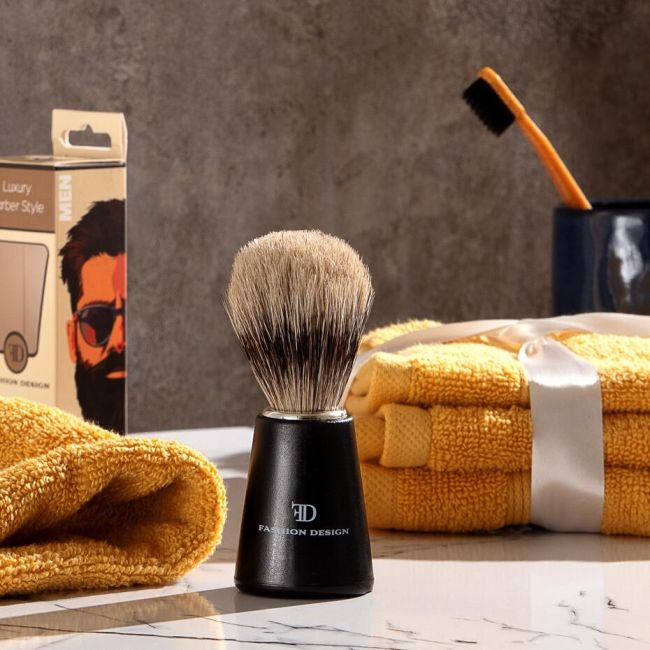Pamatuf pentru barbierit, 100% peri naturali, Top Choice, 30697