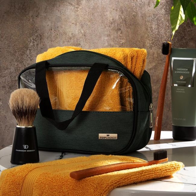 Pamatuf pentru barbierit, 100% peri naturali, Top Choice, 30697