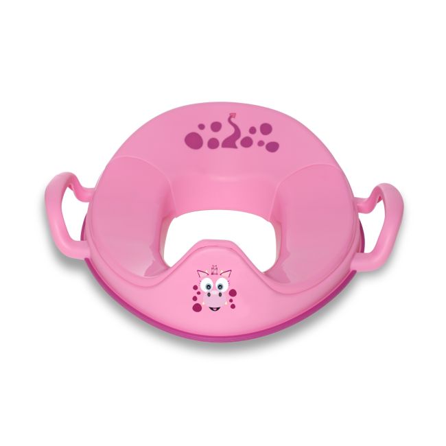 Reductor cu manere pentru toaleta, My Trainer Seat, Dragon roz