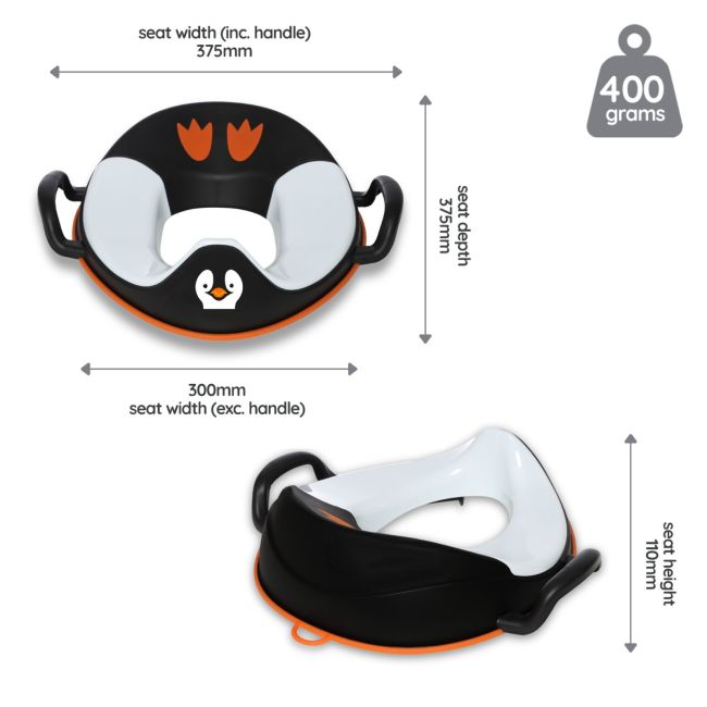 Reductor cu manere pentru toaleta, My Trainer Seat, Pinguin