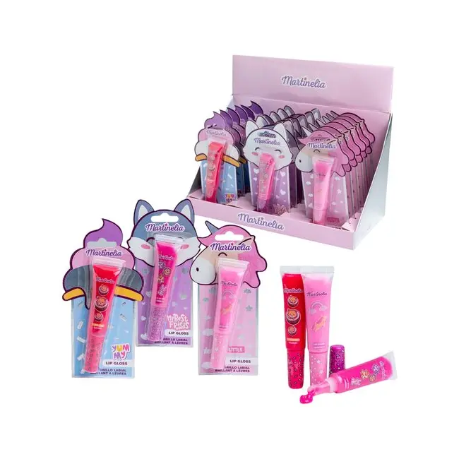 Set 18 bucati gloss de buze pentru fetite Juicy World, Martinelia 35076