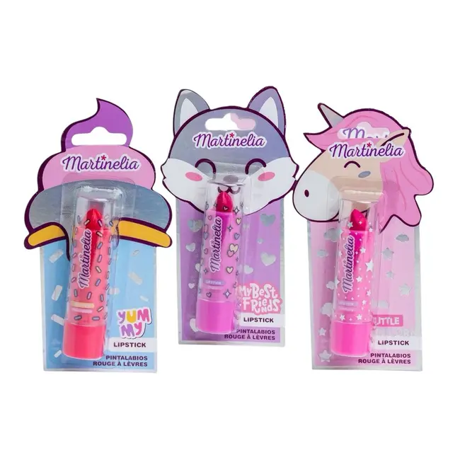 Set 18 bucati ruj de buze pentru fetite Juicy World 35077, Martinelia 4g