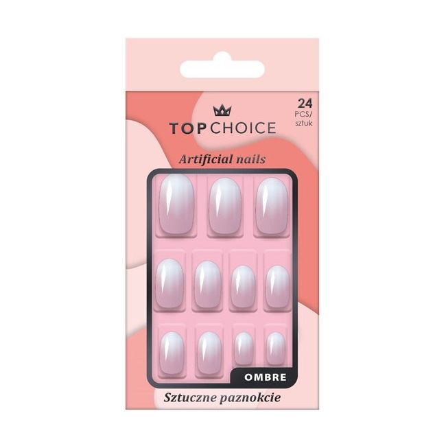 Set 24 unghii artificiale Top Choice, 78439, Ombre