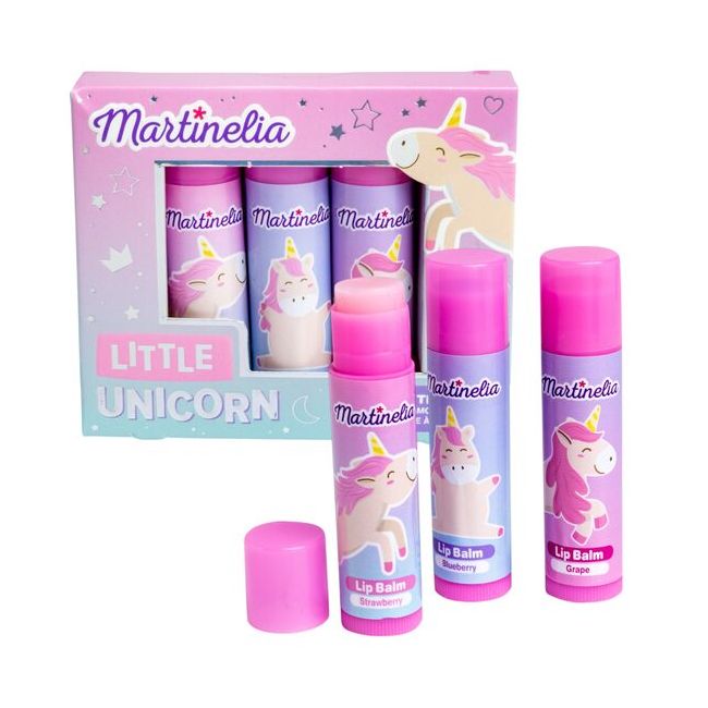 Set 3 balsam de buze Little Unicorn, Martinelia, 12086