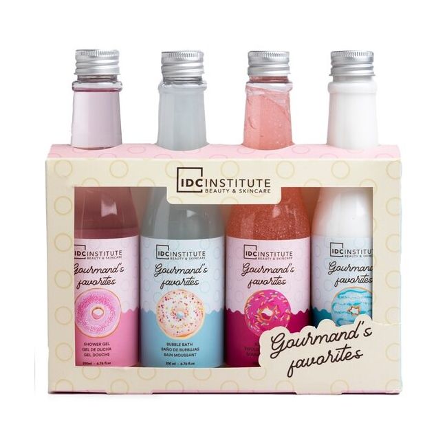 Set 4 produse de ingrijire corporala Gourmand's Favourites Bottles, 12176, IDC Institute