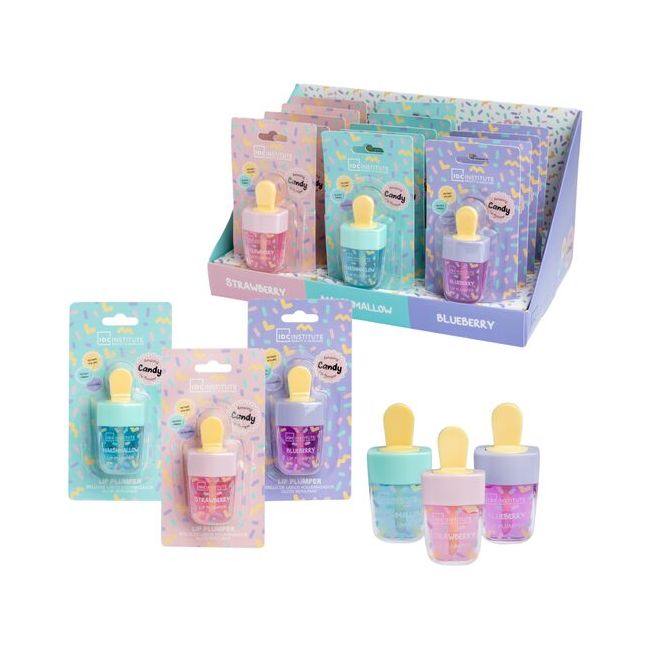 Set Gloss buze Lip Plumper, Candy 12206, mix 18 bucati, 12206, IDC Institute