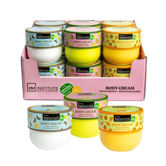 Set cu 12 creme de corp asortate, cu arome de fructe, IDC Institute, 44111