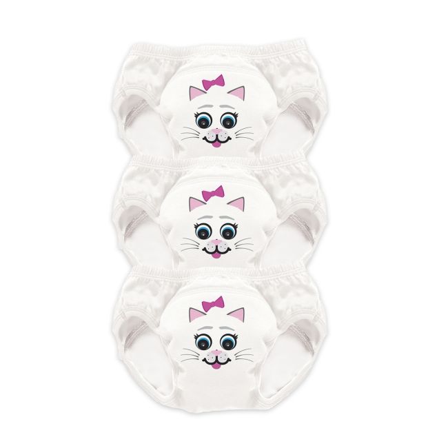 Set de 3 chilotei de antrenament la olita My Little Training Pants, 2-3 ani, Pisica