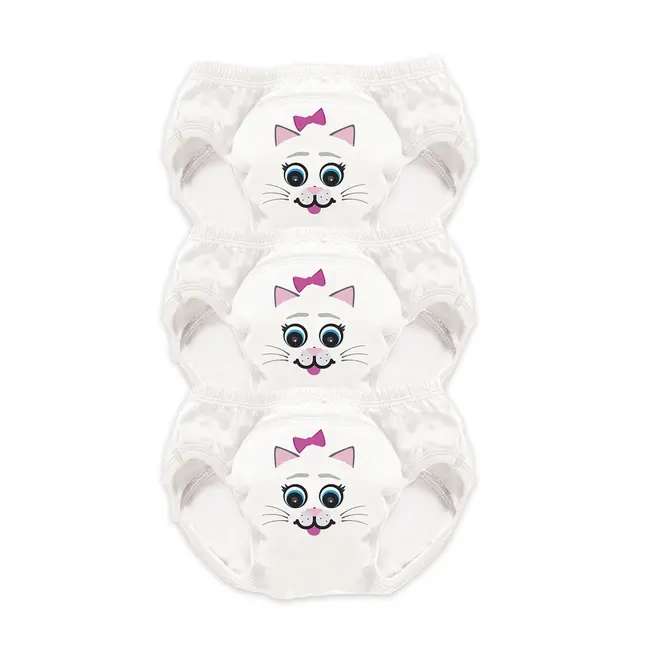 Set de 3 chilotei de antrenament la olita My Little Training Pants, 3-4 ani, Pisica