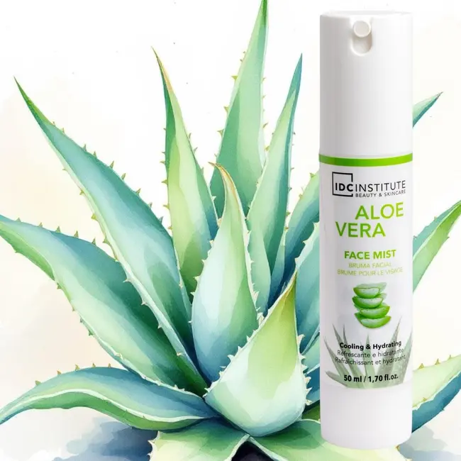 Spray facial racoritor si hidratant, cu Aloe Vera, IDC Institute, 50ml, 44124