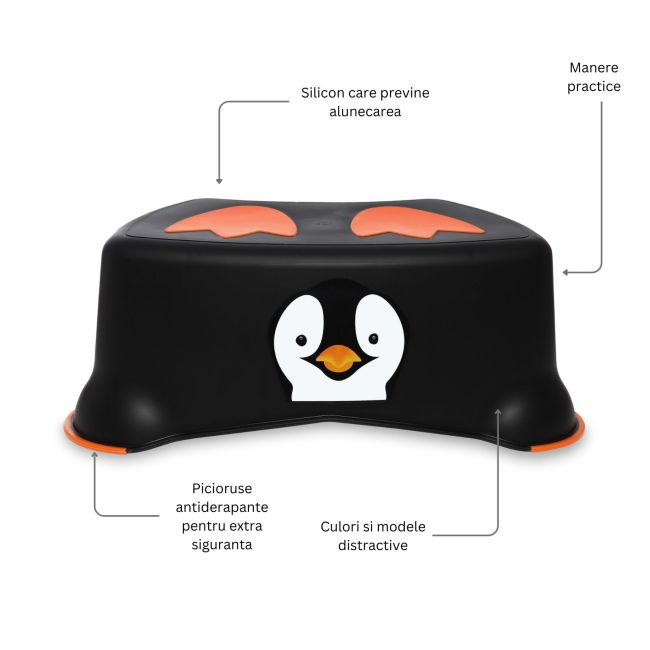 Treapta inaltatoare pentru copii, My Step Stool, Pinguin