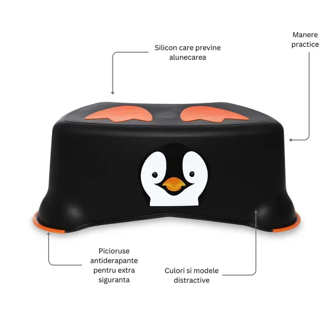 Treapta inaltatoare pentru copii, My Step Stool, Pinguin