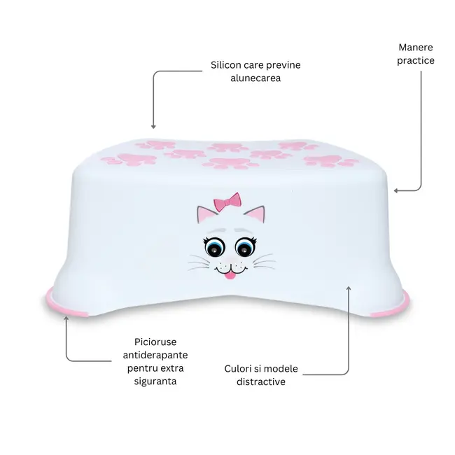 Treapta inaltatoare pentru copii, My Step Stool, Pisica