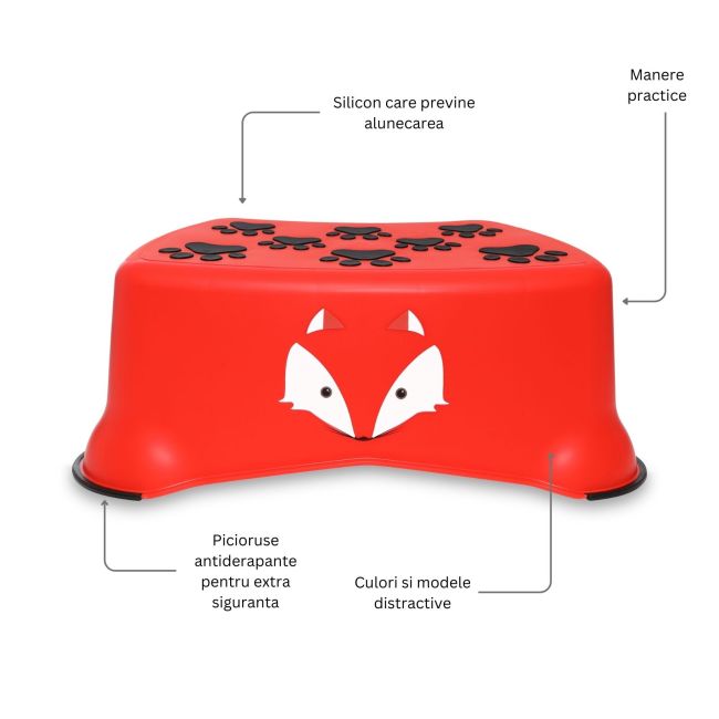Treapta inaltatoare pentru copii, My Step Stool, Vulpe