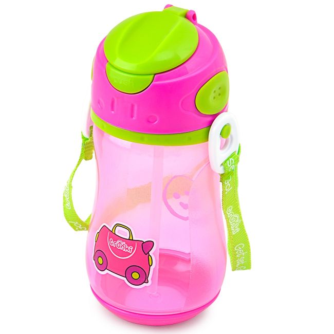 Sticla din plastic cu pai Trixie Bottle, Trunki