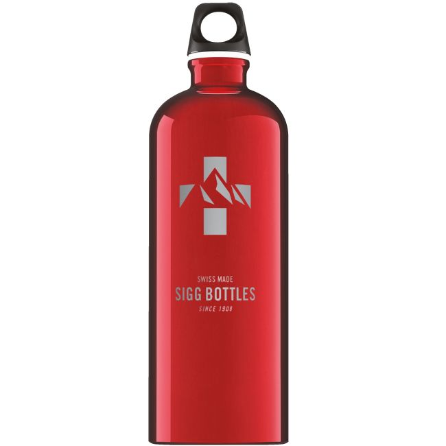 Bidon din aluminiu Mountain Red, 1l