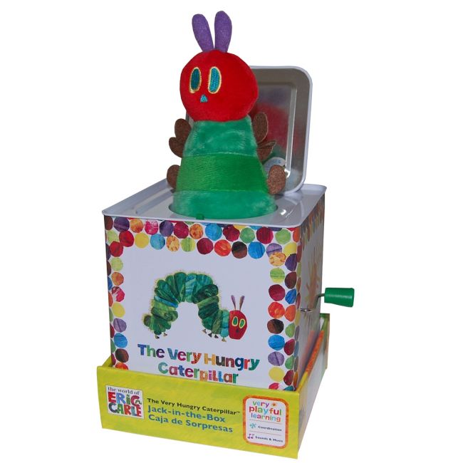 Cutie muzicala Jack-in-the-box The Very Hungry Caterpillar, 27 cm