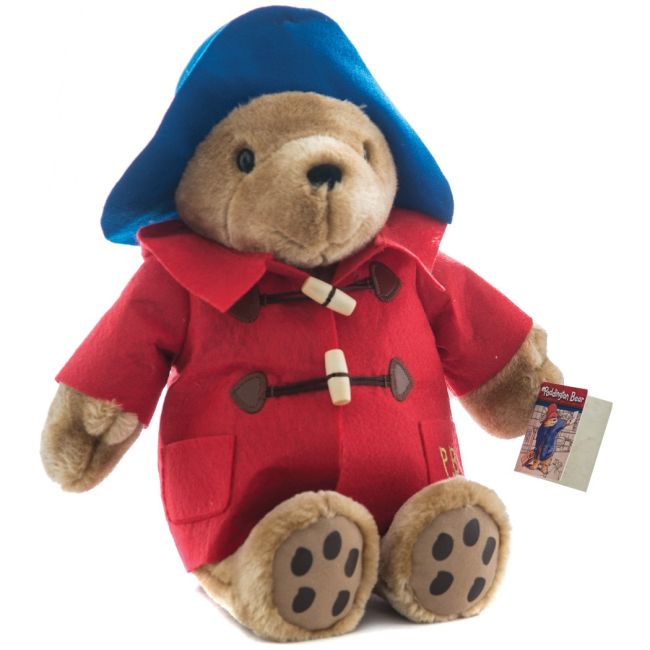 Jucarie din plus Ursuletul Paddington cu haina rosie, 36 cm